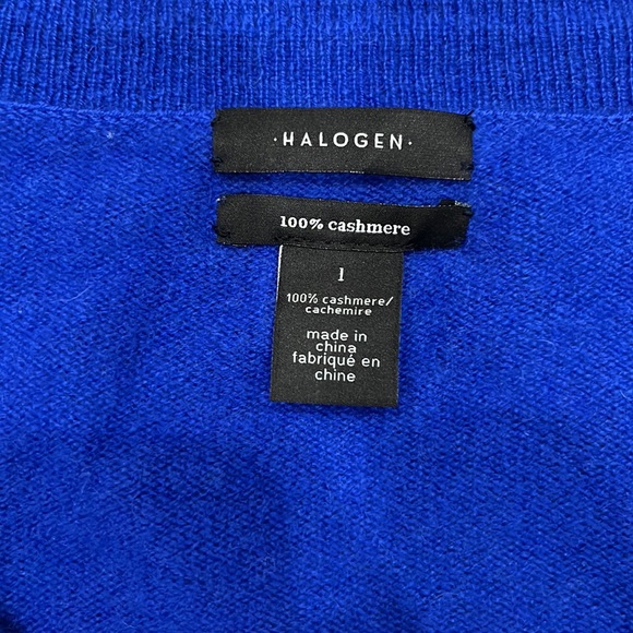 Halogen Blue Cashmere Sweater - Picture 2 of 3